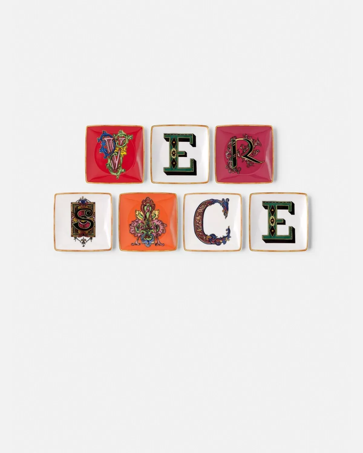 Versace Lot De Bols Carres Holiday Alphabet