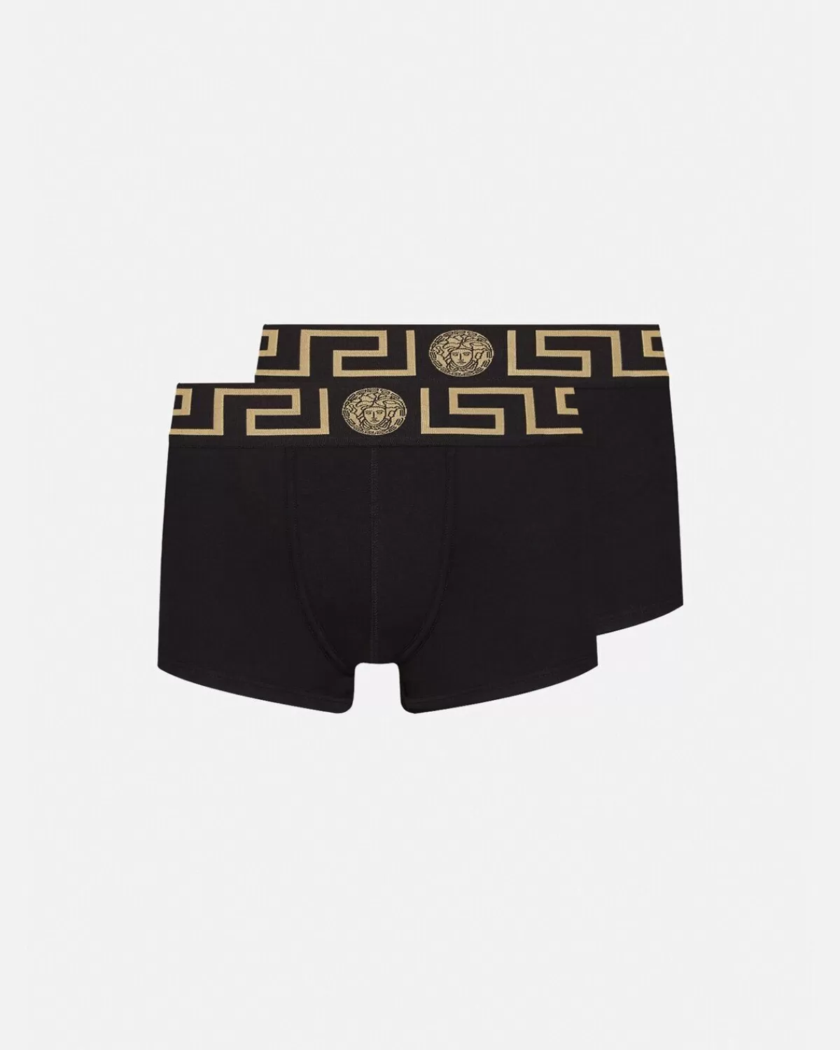 Homme Versace Lot De Deux Boxers Adherents A Bordure Greca