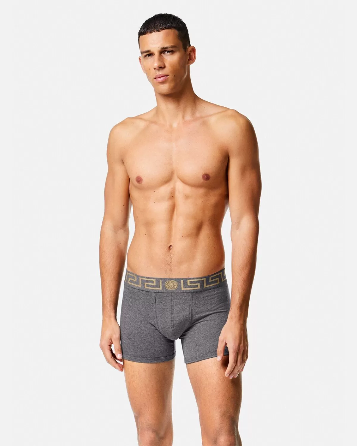 Homme Versace Lot De Deux Boxers Adherents Longs Greca