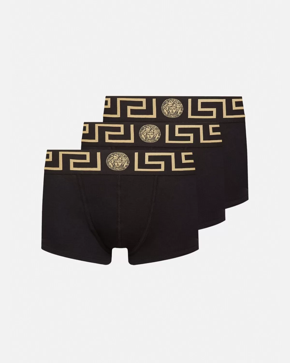 Homme Versace Lot De Trois Boxers Adherents A Bordure Greca