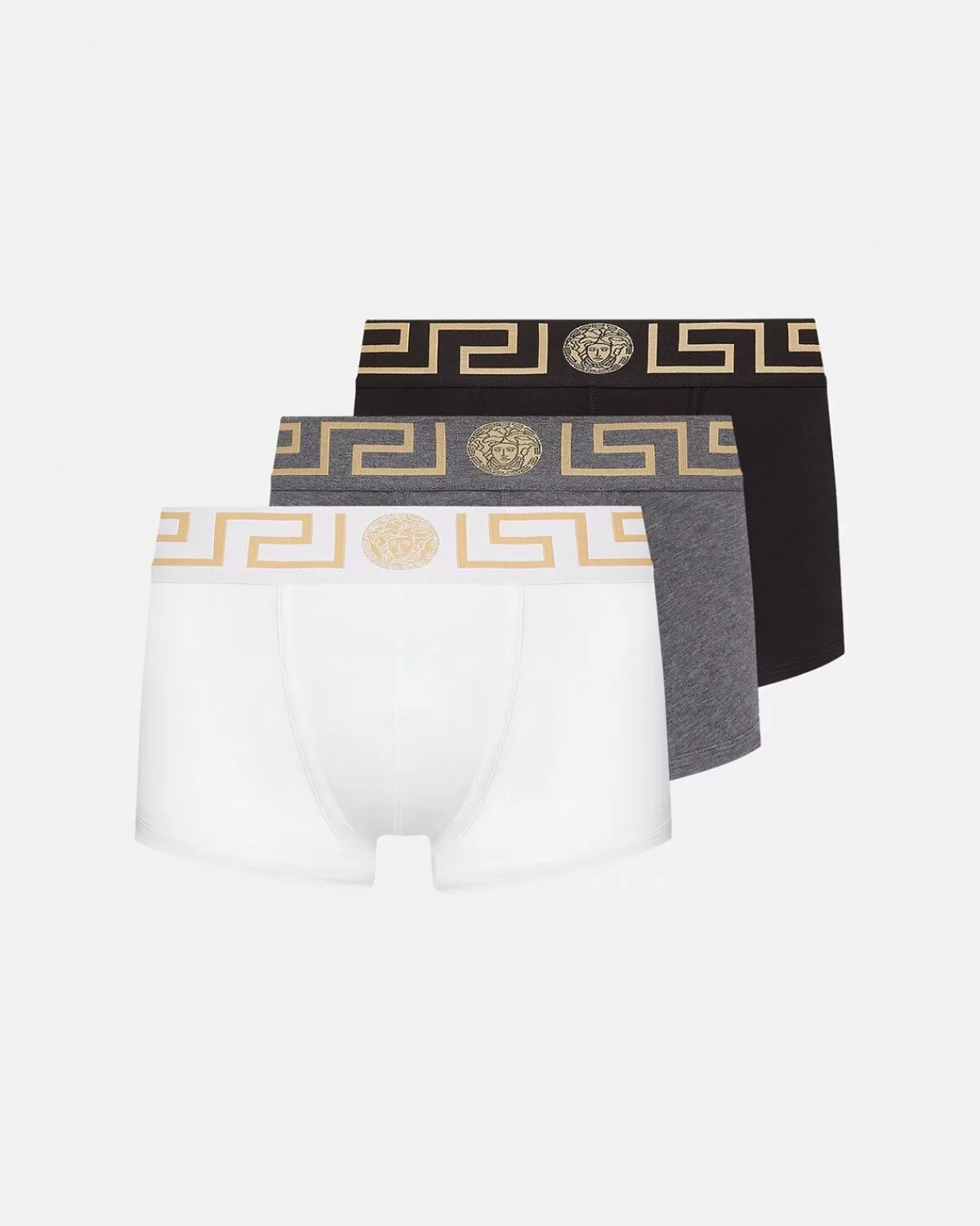 Homme Versace Lot De Trois Boxers Adherents A Bordure Greca