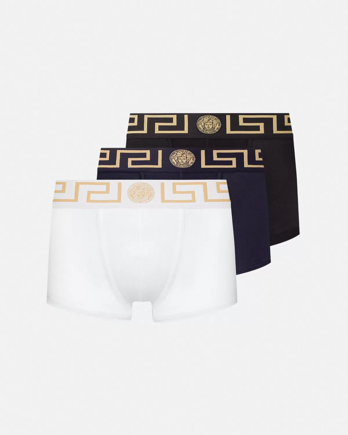 Homme Versace Lot De Trois Boxers Adherents A Bordure Greca