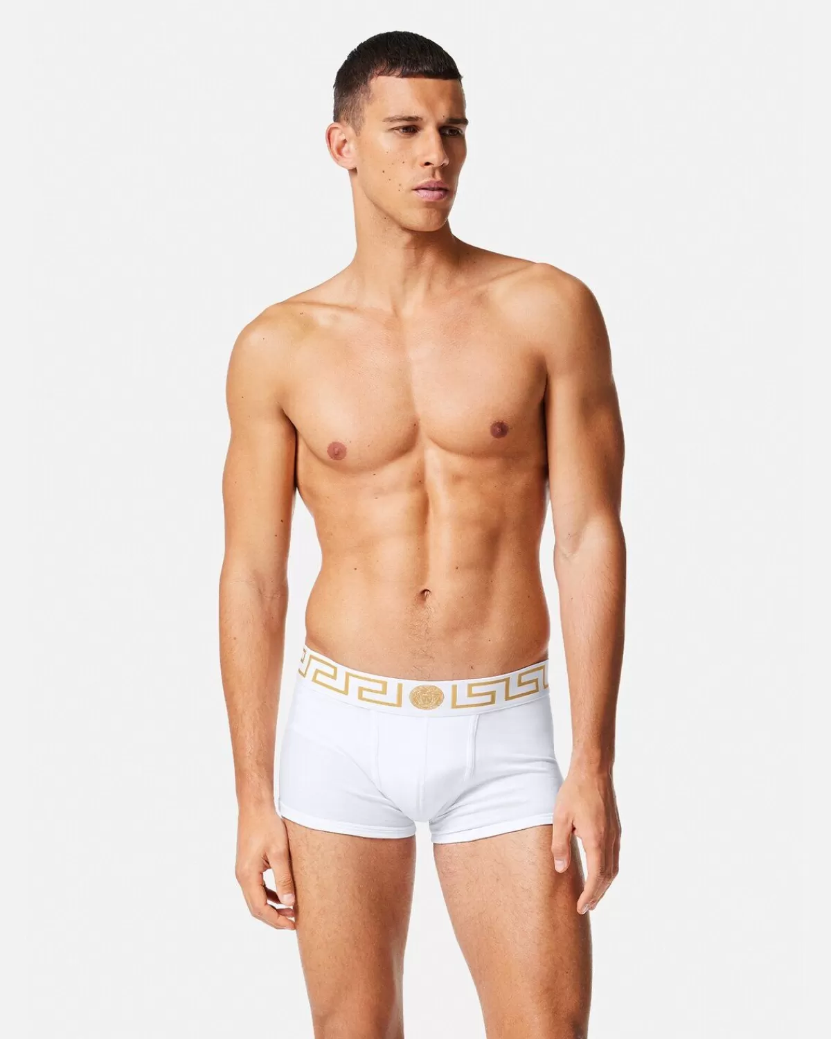 Homme Versace Lot De Trois Boxers Adherents A Bordure Greca