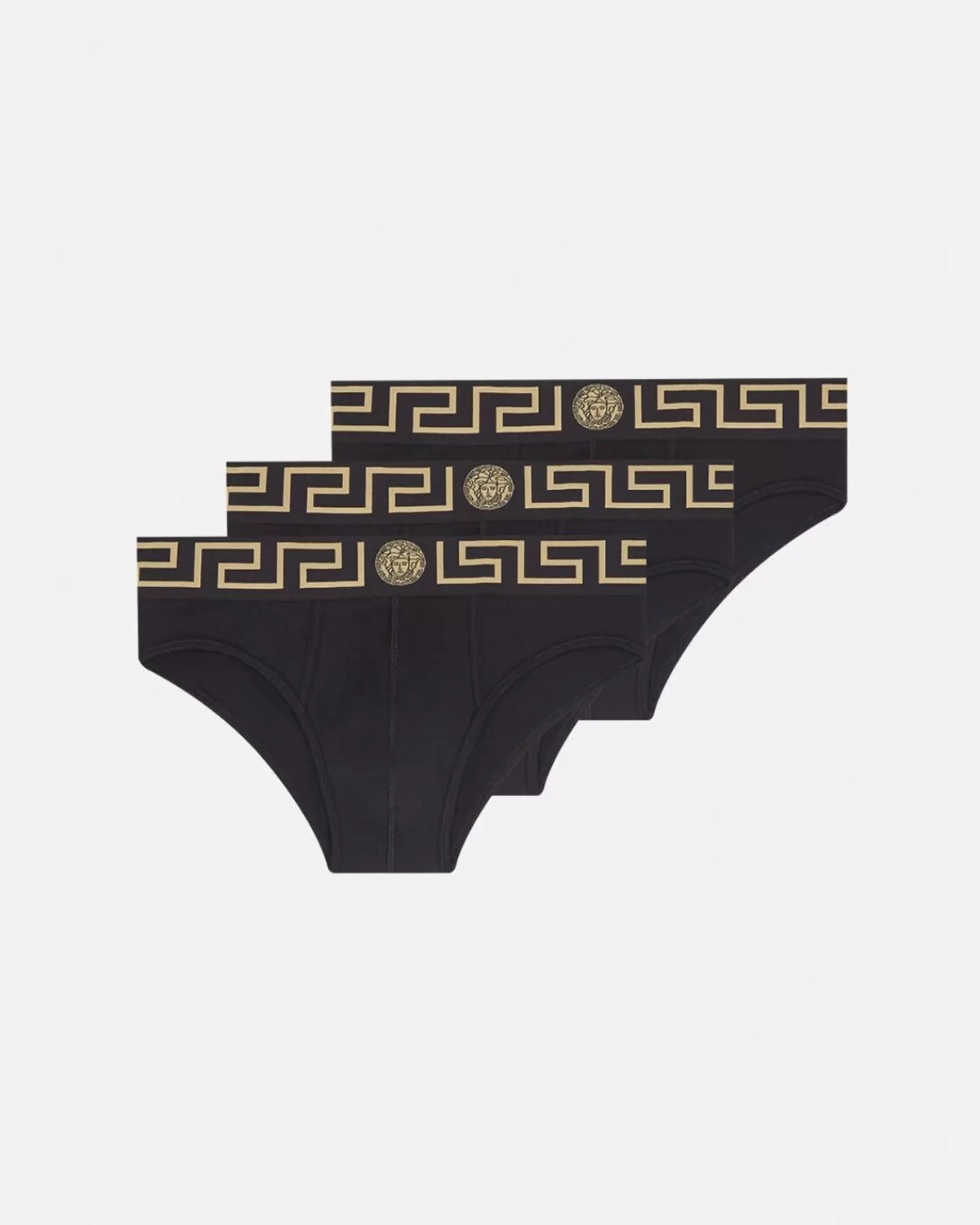 Homme Versace Lot De Trois Slips A Bordure Greca