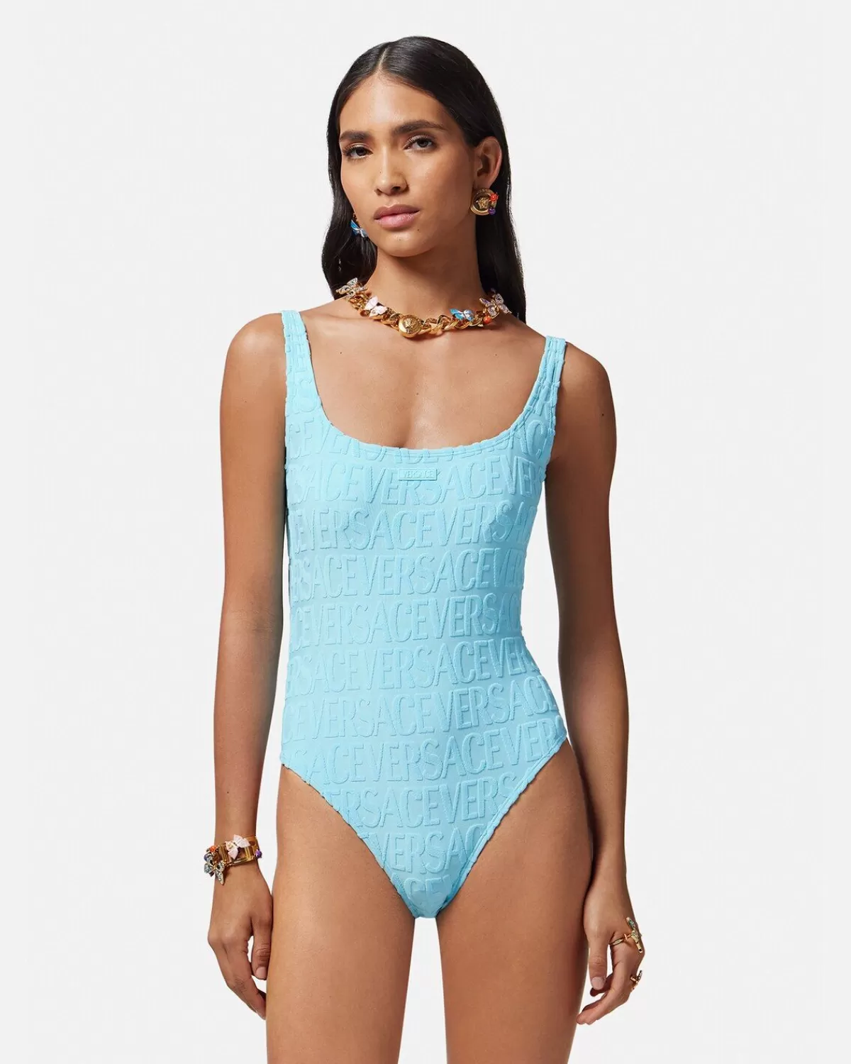 Femme Versace Maillot De Bain Eponge Allover