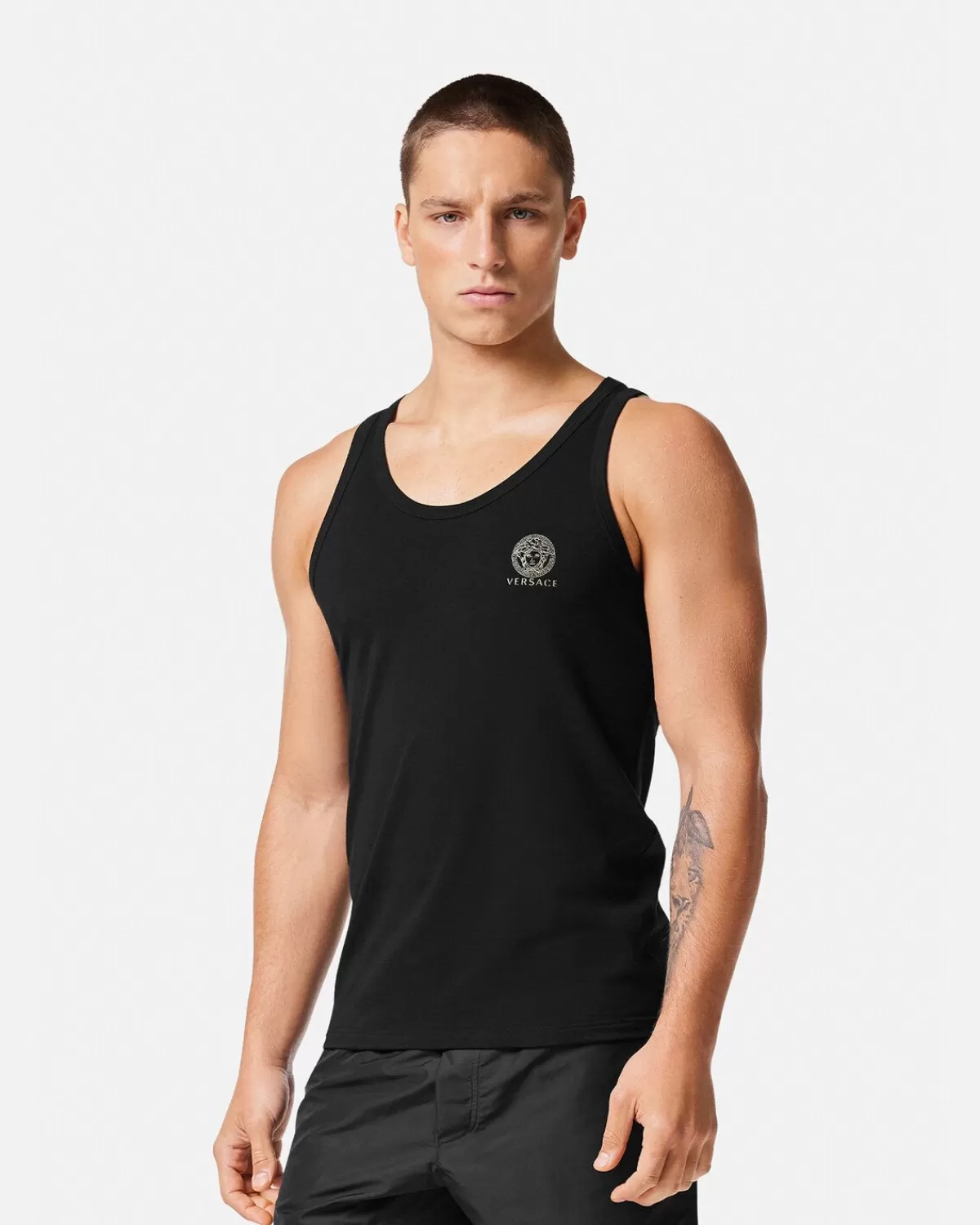 Homme Versace Maillot De Corps Sans Manches Medusa