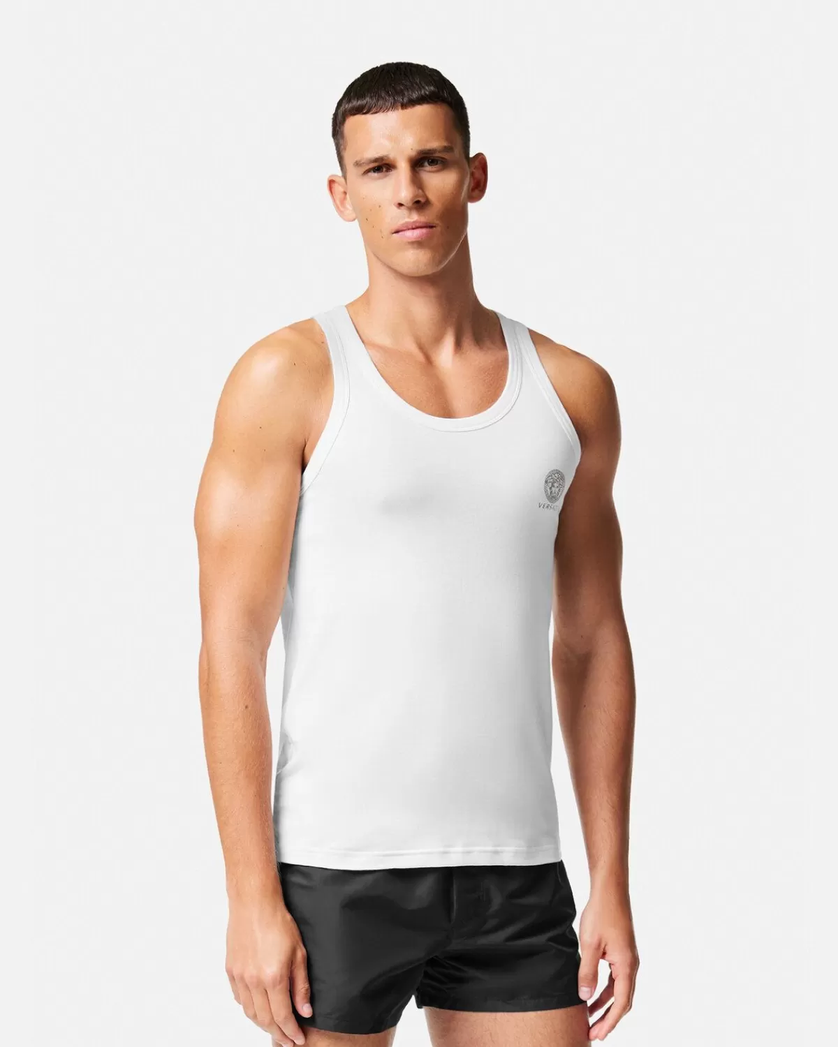 Homme Versace Maillot De Corps Sans Manches Medusa