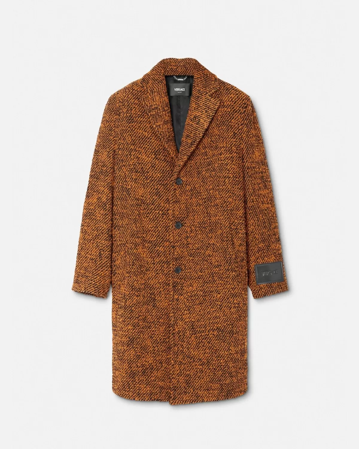 Homme Versace Manteau Long Boucle