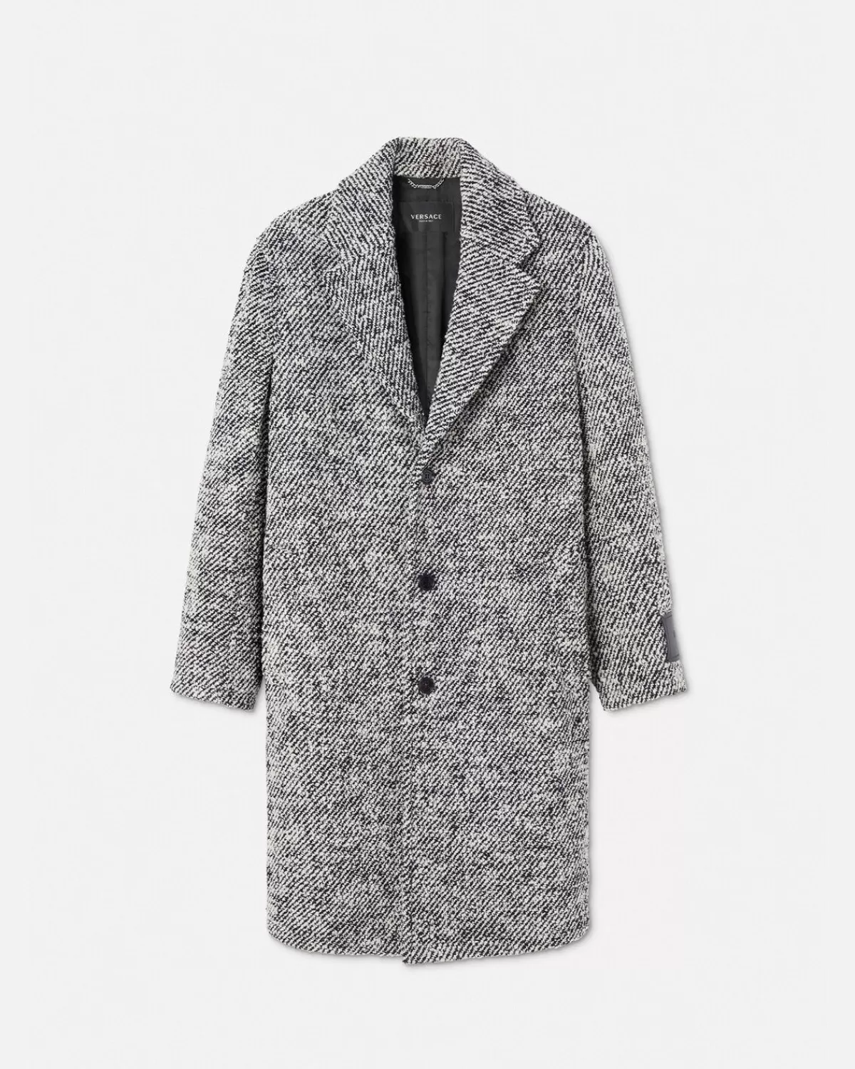 Homme Versace Manteau Long Boucle