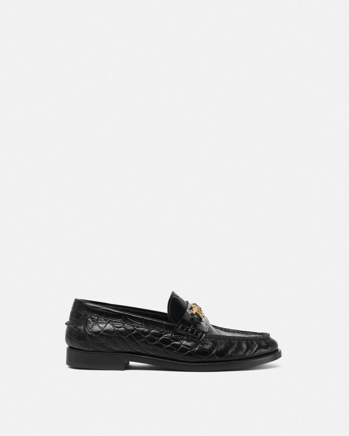 Femme Versace Mocassins Effet Croco Medusa '95