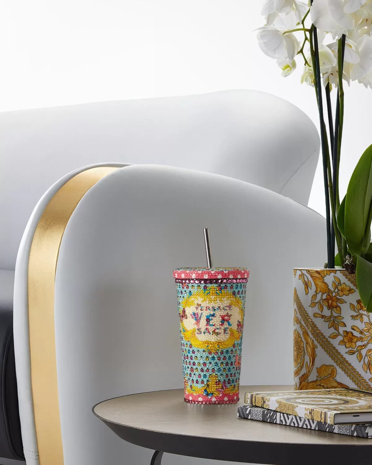 Versace Mug De Voyage A Papillons Et Cristaux