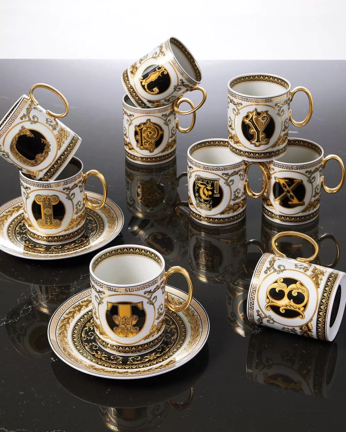 Versace Mug L Virtus Alphabet