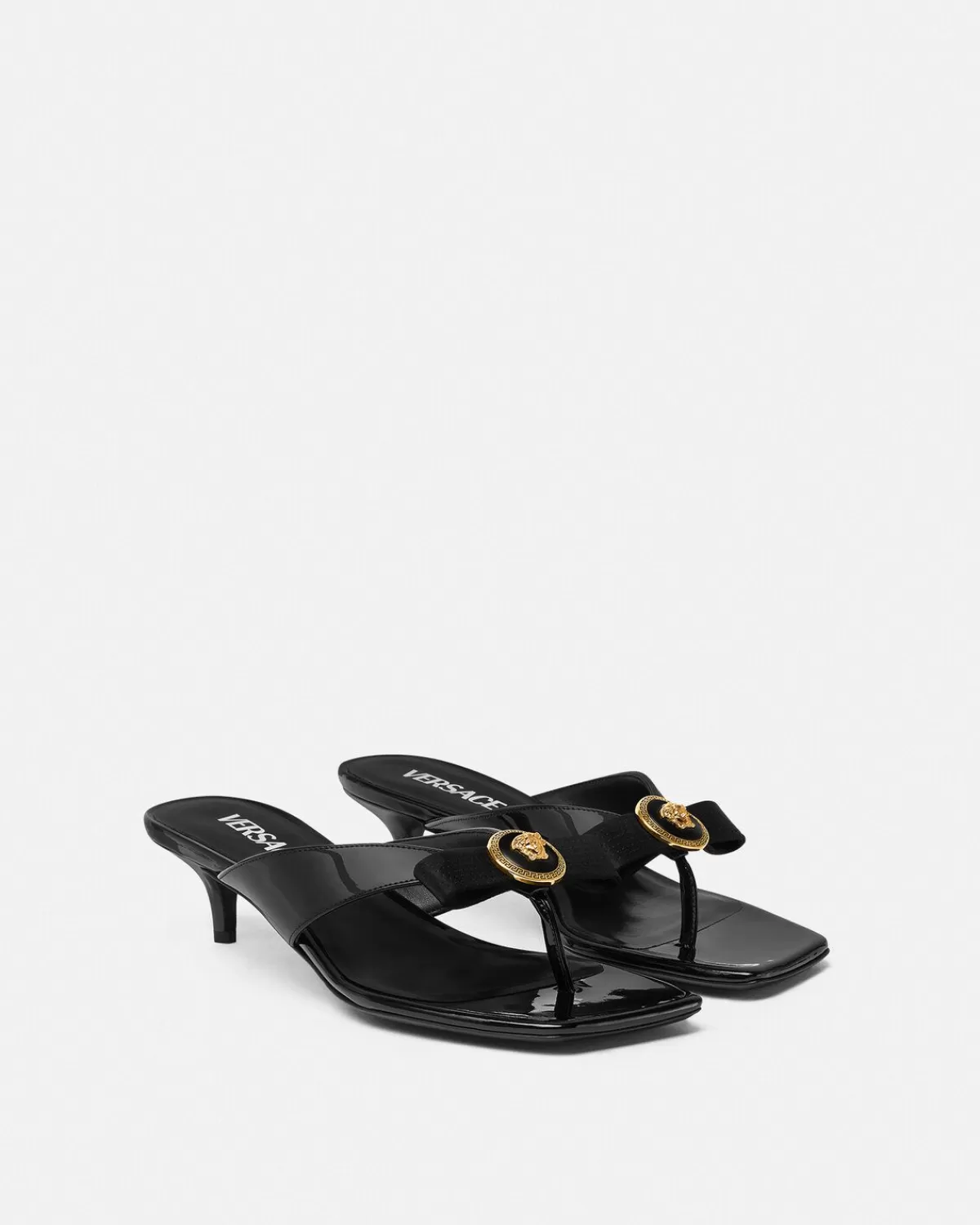 Femme Versace Mules A Petit Talon Gianni Ribbon