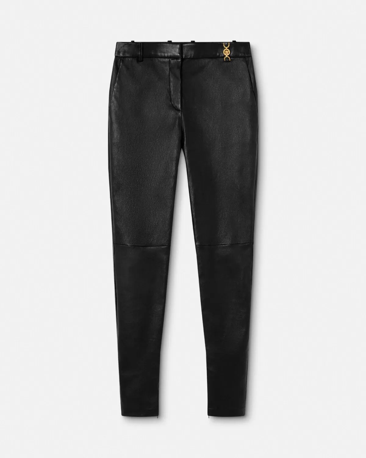 Femme Versace Pantalon A Coupe Slim En Cuir