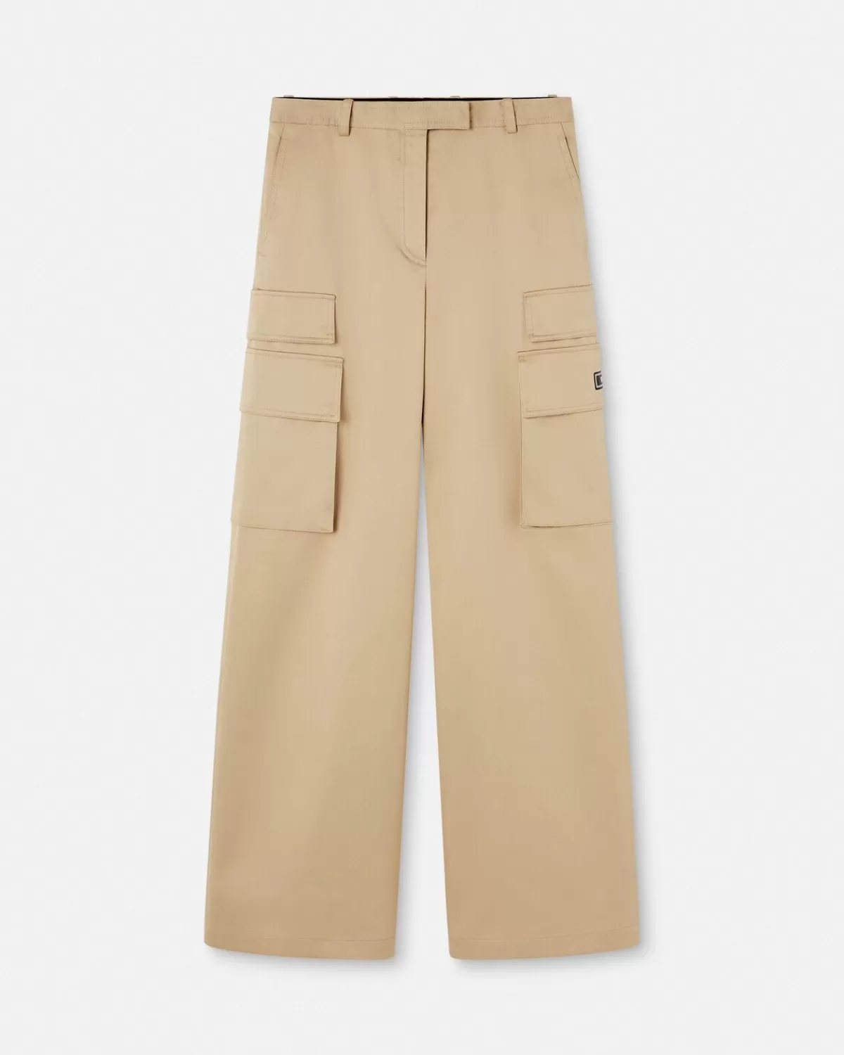 Femme Versace Pantalon Cargo En Gabardine