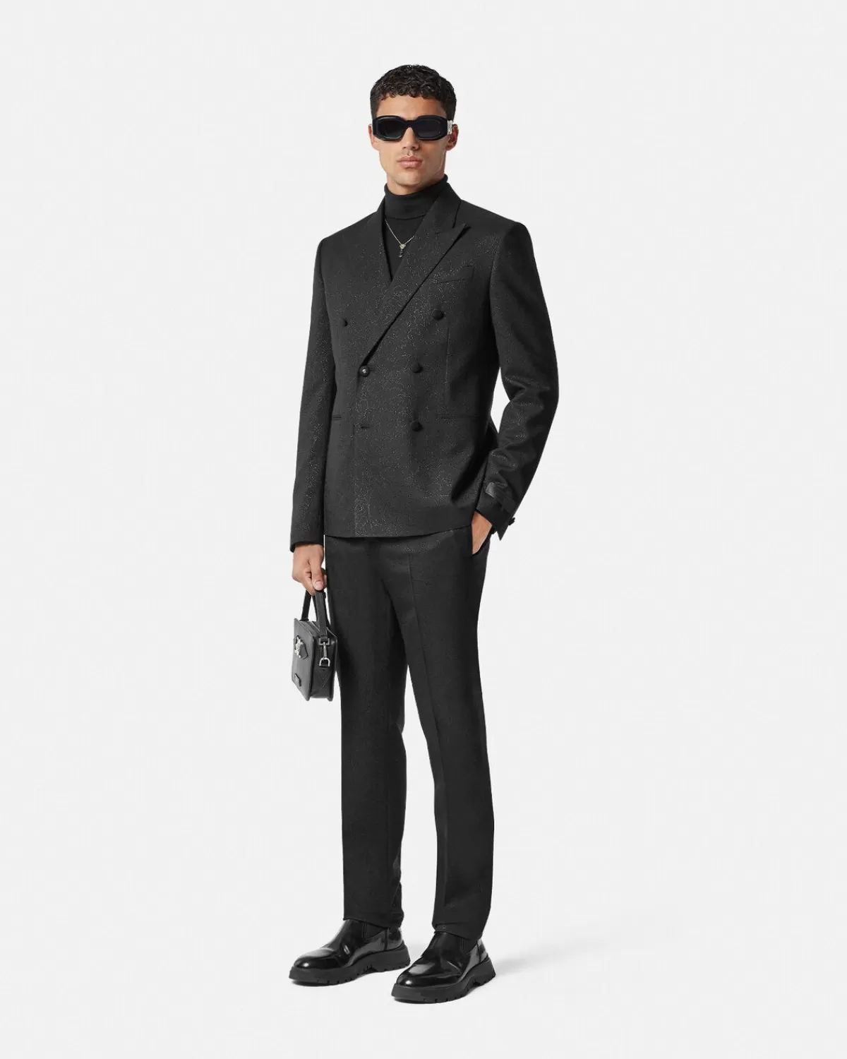 Homme Versace Pantalon Habille En Lurex Barocco