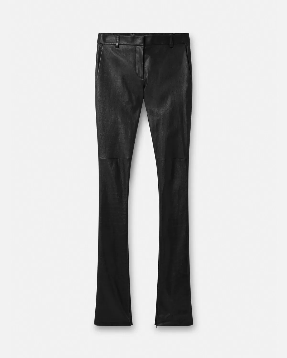 Femme Versace Pantalon Slim Evase En Cuir