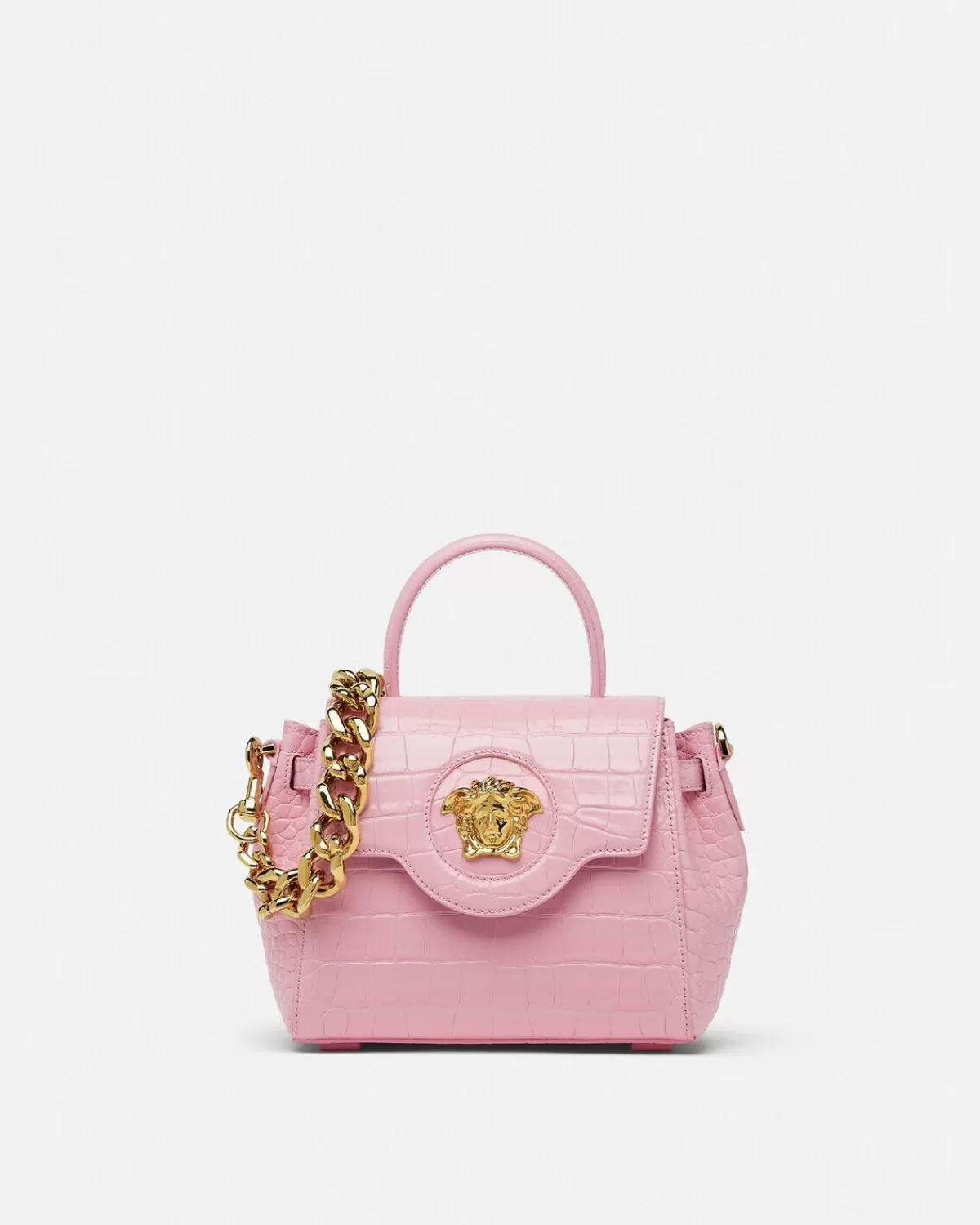 Femme Versace Petit Sac A Main Croco La Medusa