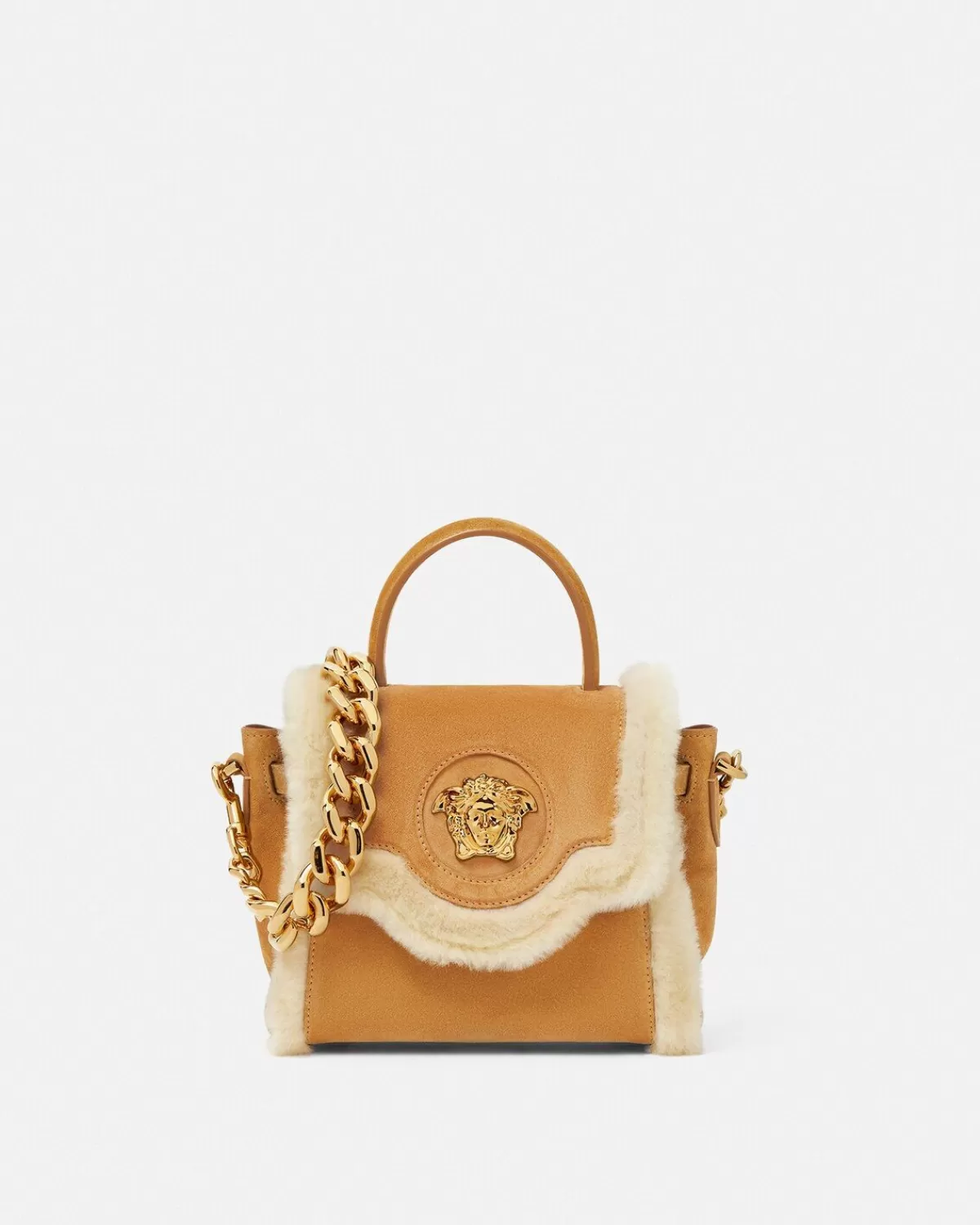 Femme Versace Petit Sac A Main En Peau Lainee La Medusa