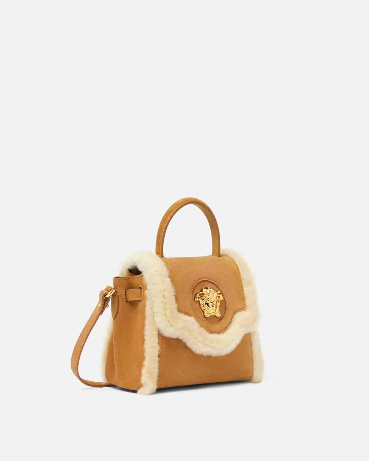 Femme Versace Petit Sac A Main En Peau Lainee La Medusa