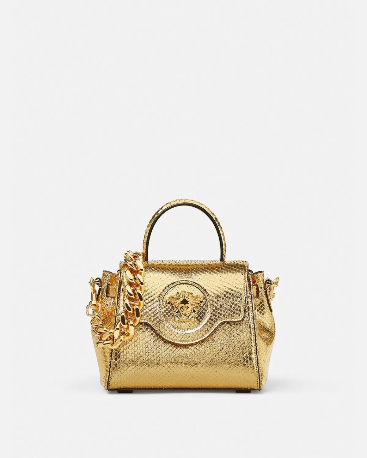 Femme Versace Petit Sac A Main En Python La Medusa