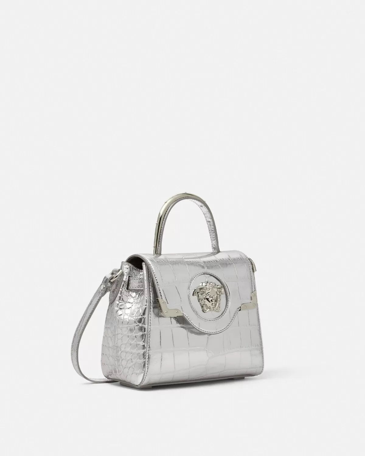 Femme Versace Petit Sac A Main La Medusa Effet Croco