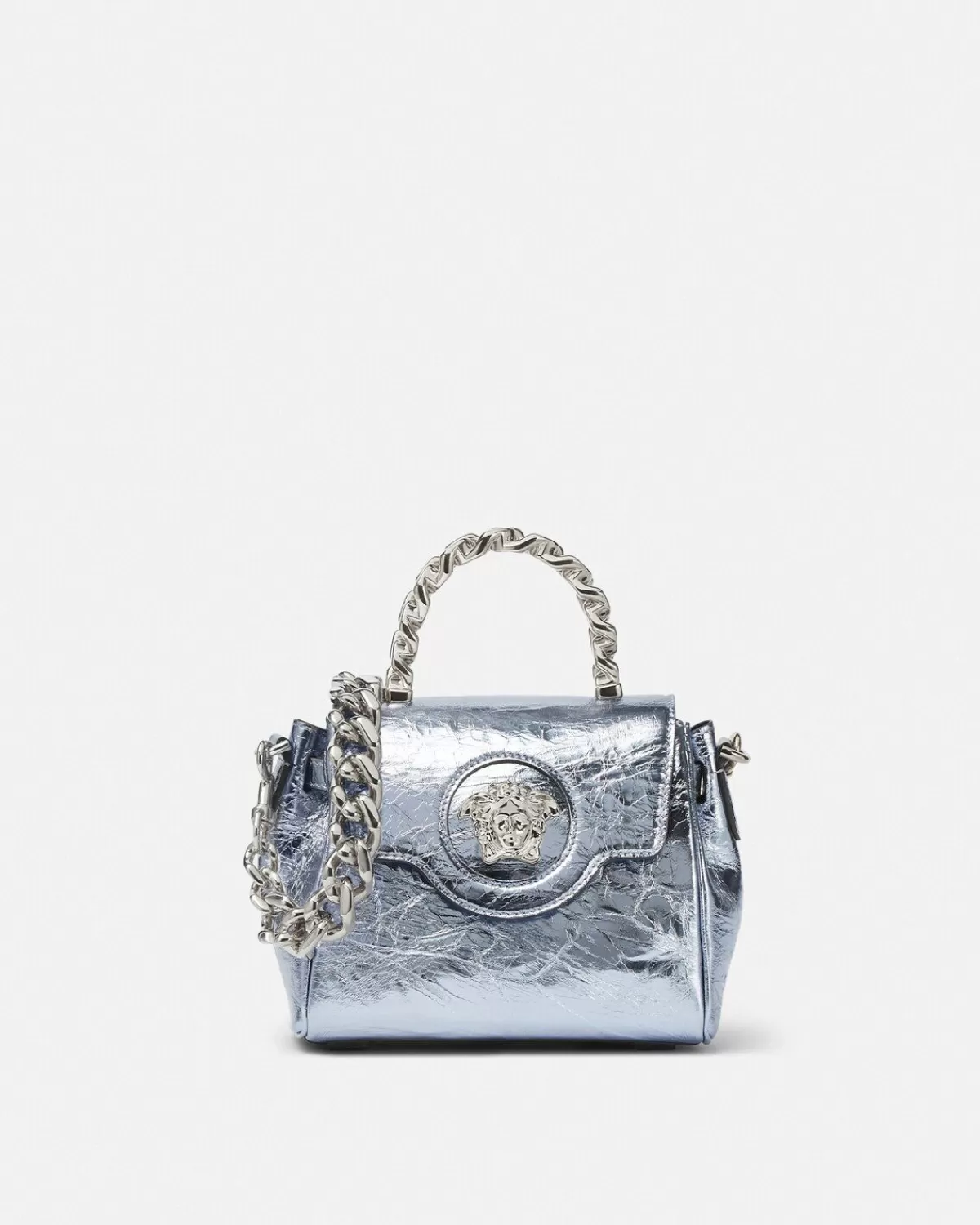 Femme Versace Petit Sac A Main La Medusa Metallise