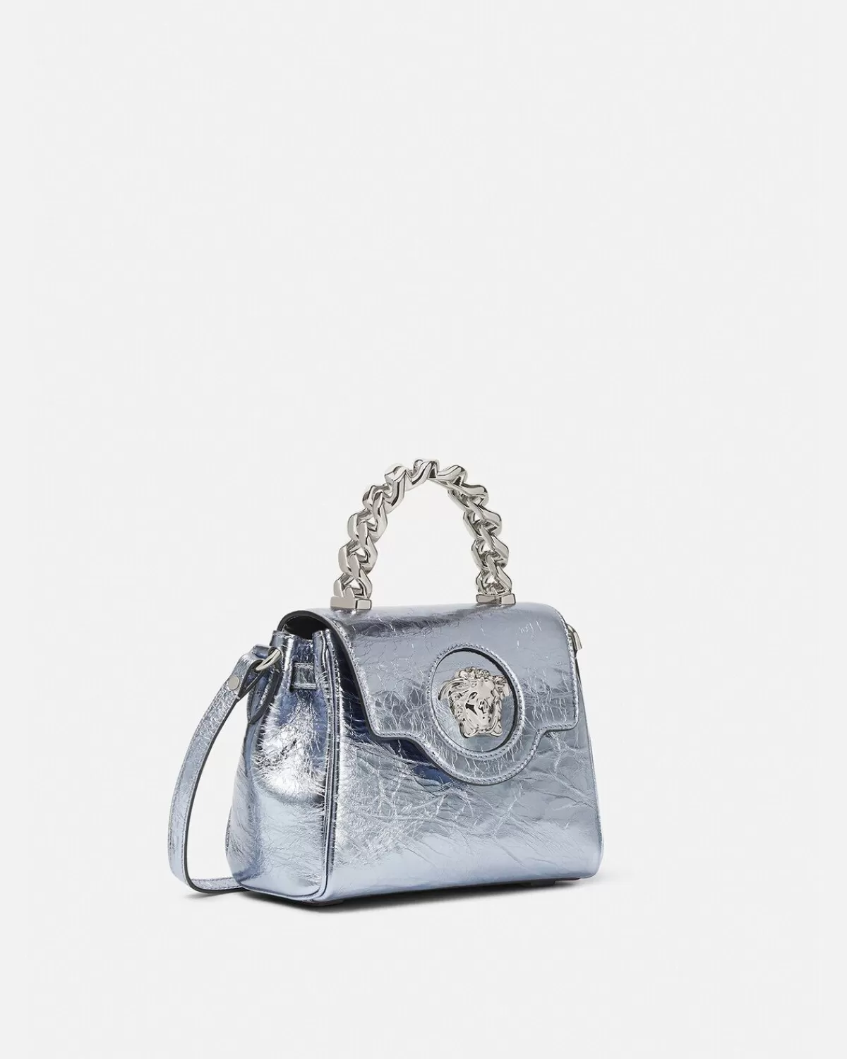 Femme Versace Petit Sac A Main La Medusa Metallise