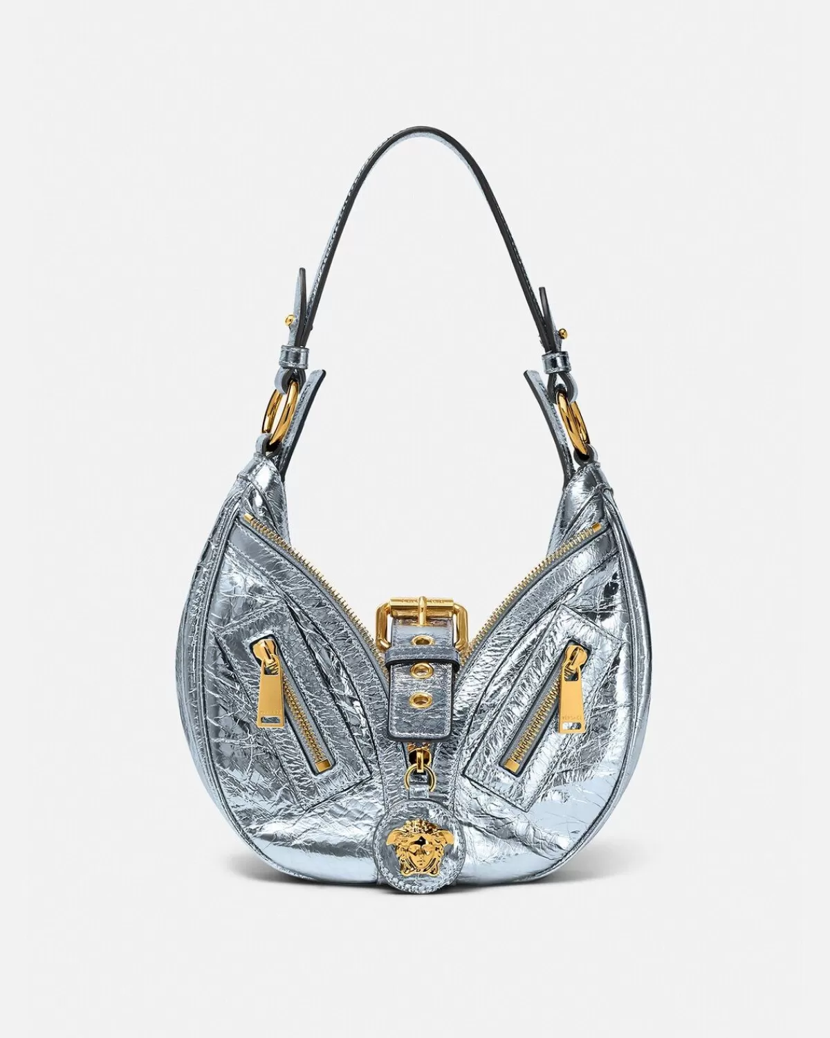 Femme Versace Petit Sac Hobo Repeat Metallise