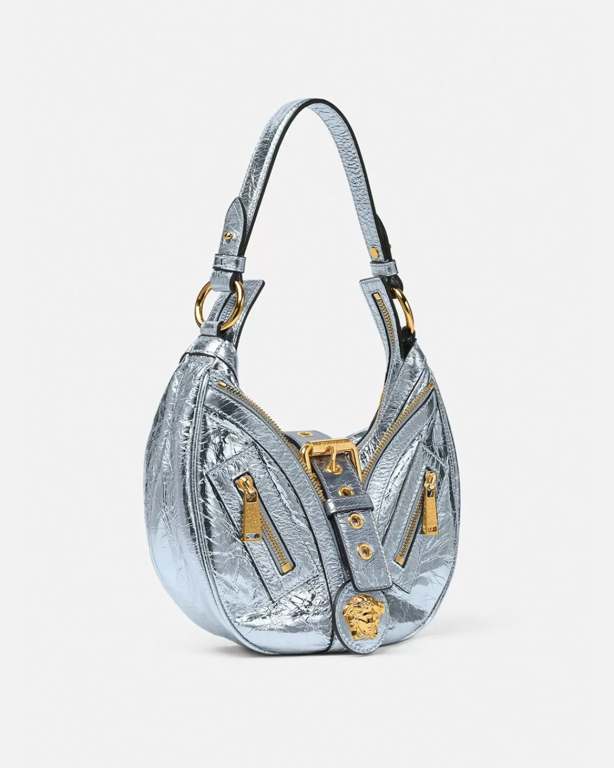 Femme Versace Petit Sac Hobo Repeat Metallise