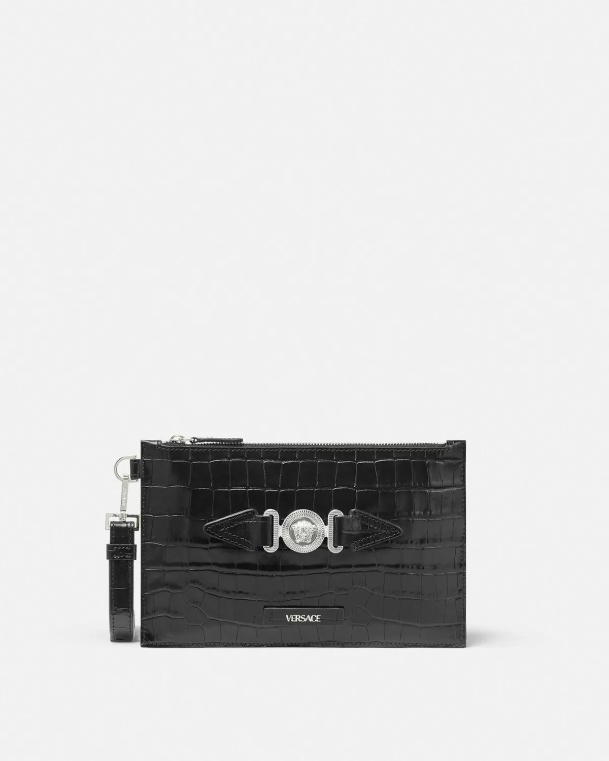 Homme Versace Petite Pochette Medusa Biggie Effet Croco