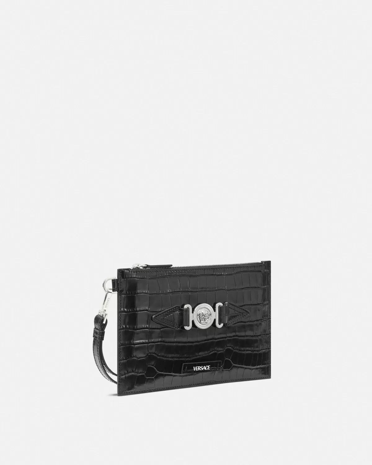 Homme Versace Petite Pochette Medusa Biggie Effet Croco