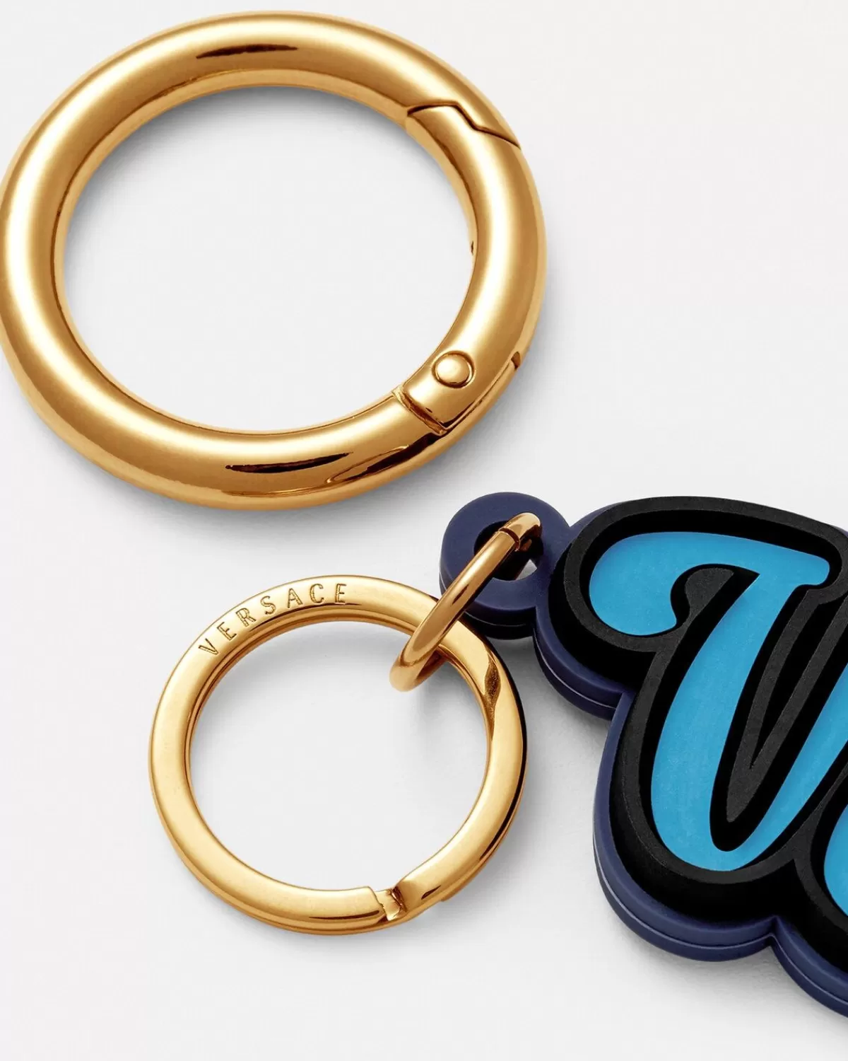 Femme Versace Porte-Cles En Silicone Avec Logo Varsity