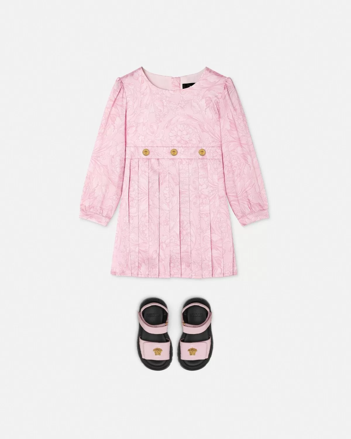 Enfant Versace Robe Plissee Barocco Baby