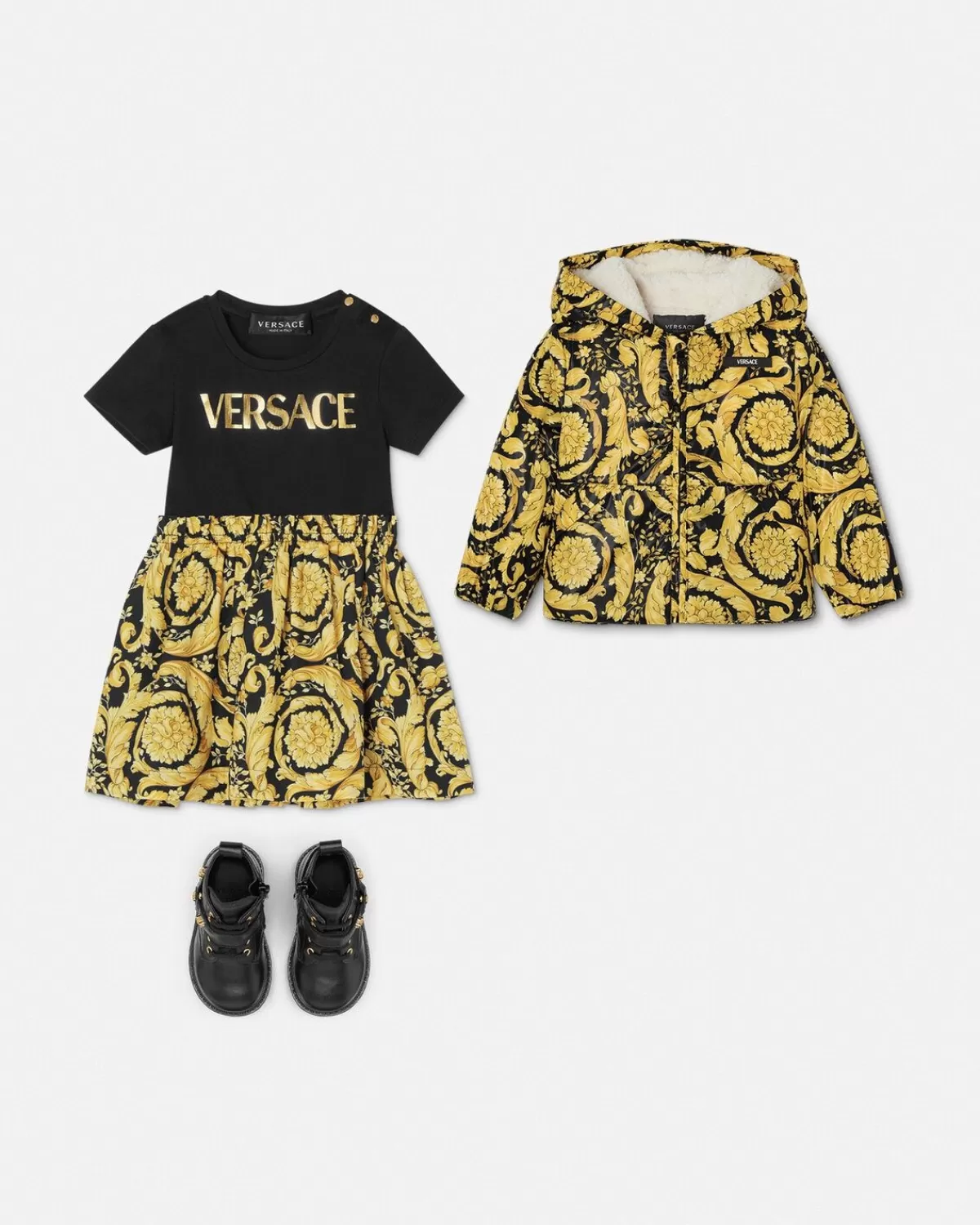 Enfant Versace Robe T-Shirt Barocco Baby