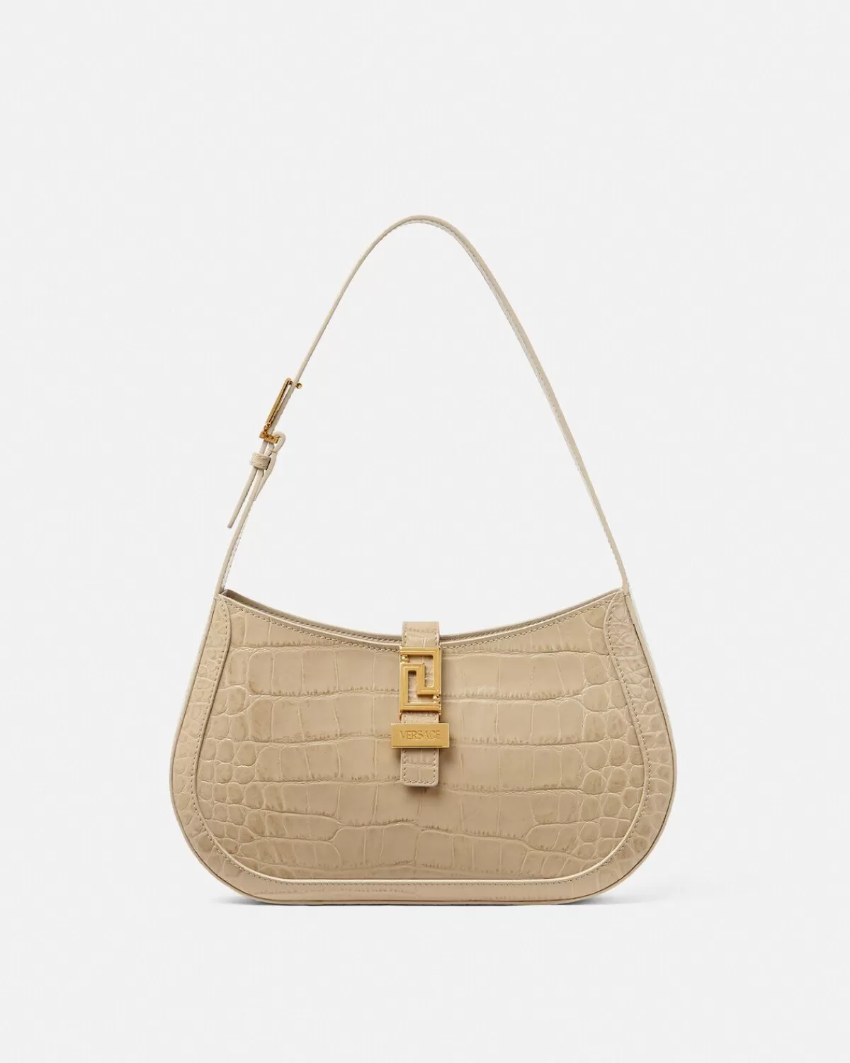 Femme Versace Sac Hobo Effet Croco Greca Goddess