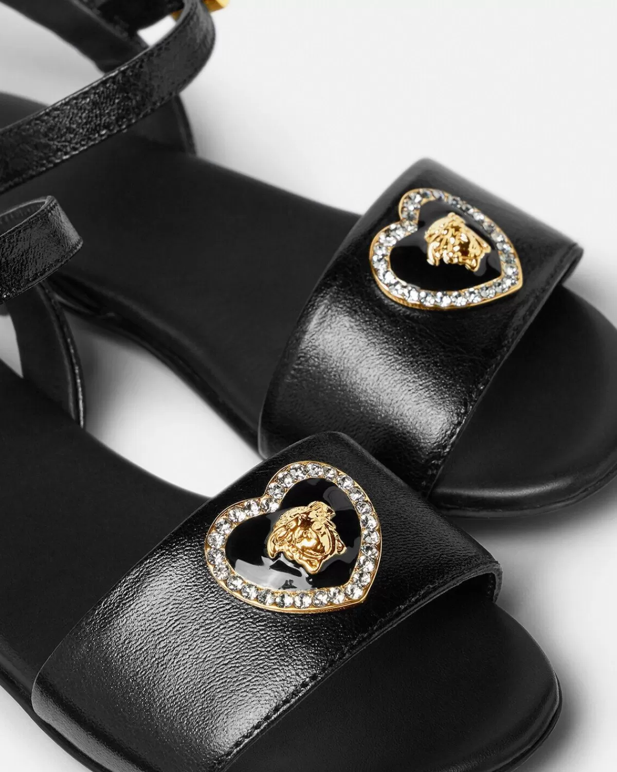 Enfant Versace Sandales Avec Coeur Medusa Kids En Cristaux