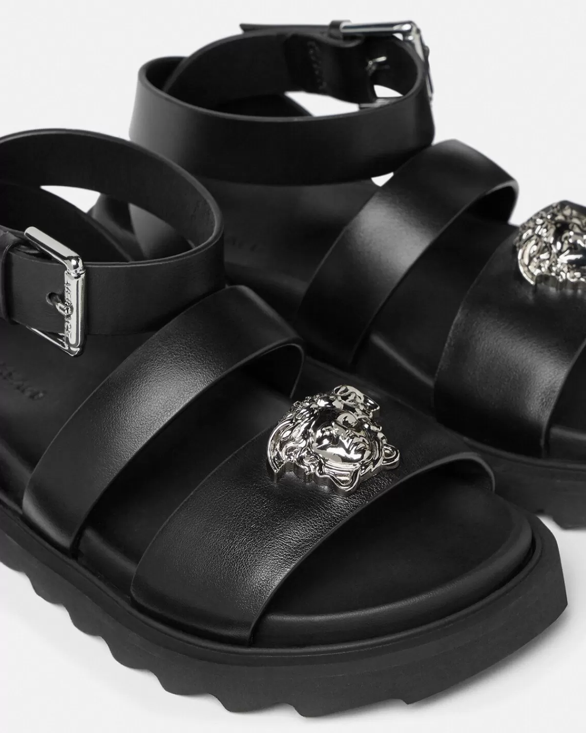 Enfant Versace Sandales La Medusa Kids En Cuir