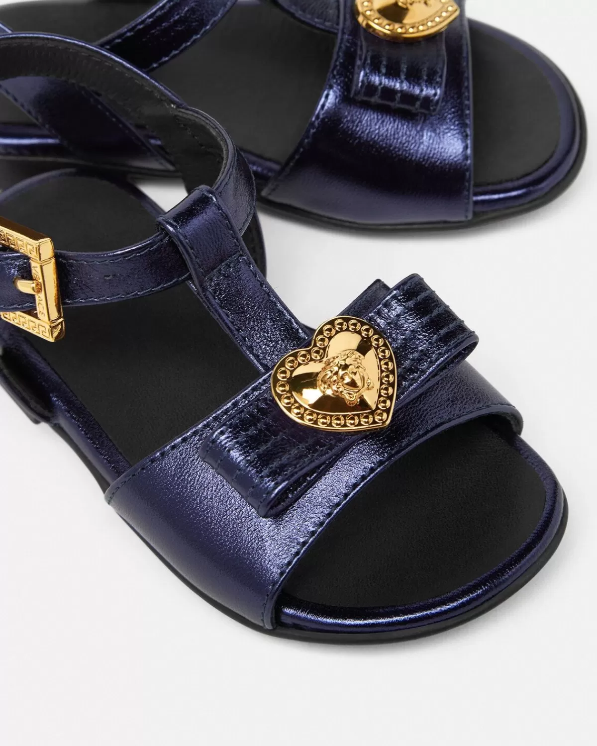 Enfant Versace Sandales Metallisees Gianni Ribbon Baby