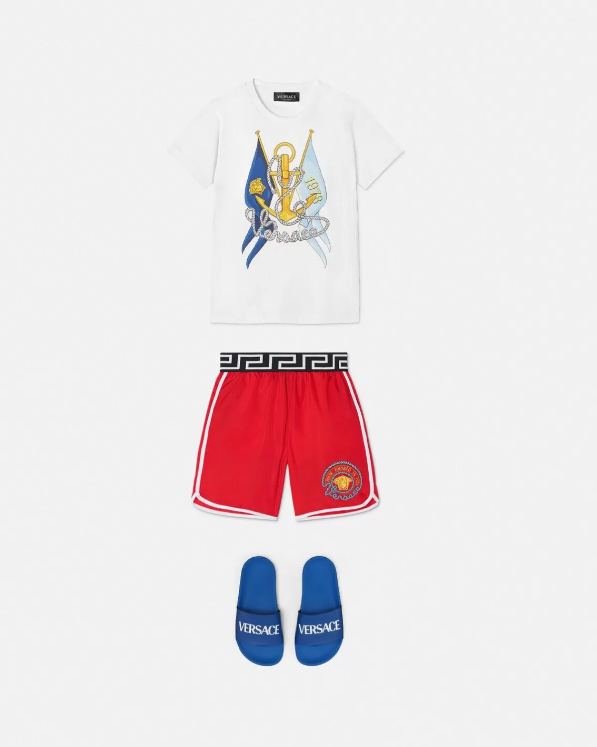 Enfant Versace Short De Bain Nautical Medusa Kids