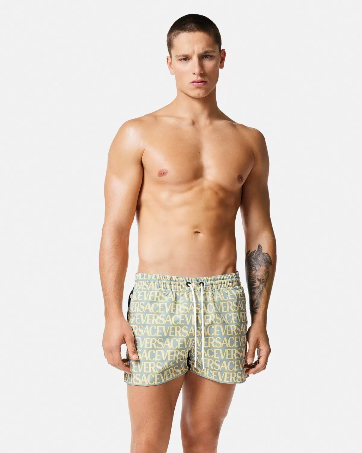 Homme Versace Short De Bain Allover