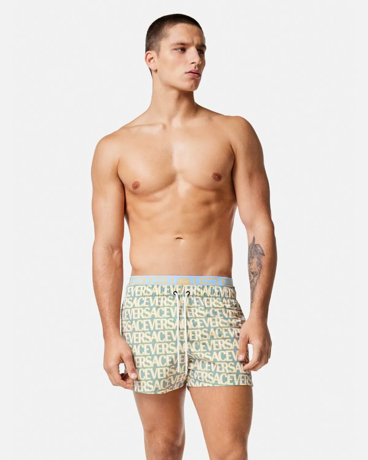 Homme Versace Short De Bain Allover