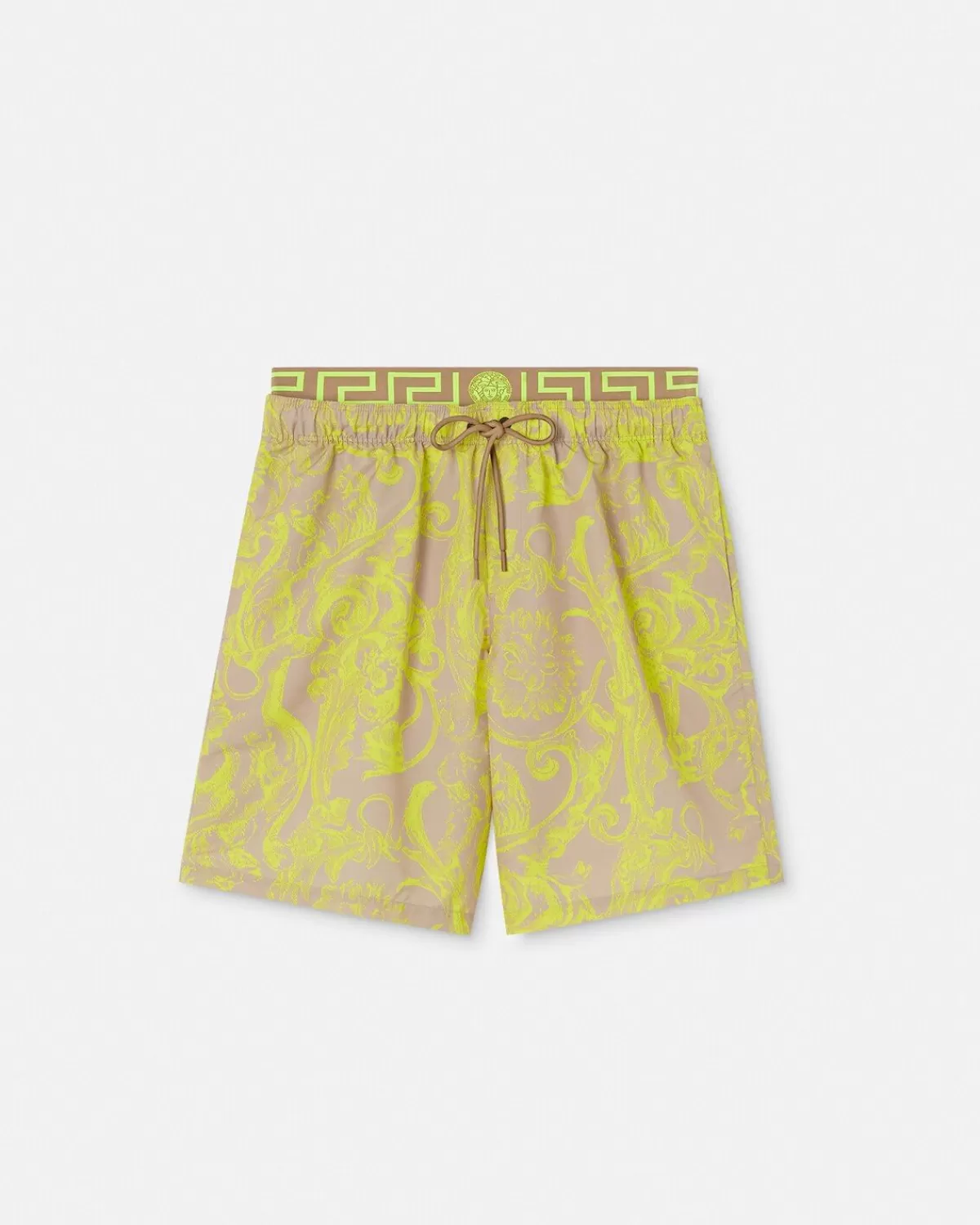 Homme Versace Short De Surf Mi-Long Barocco Stencil