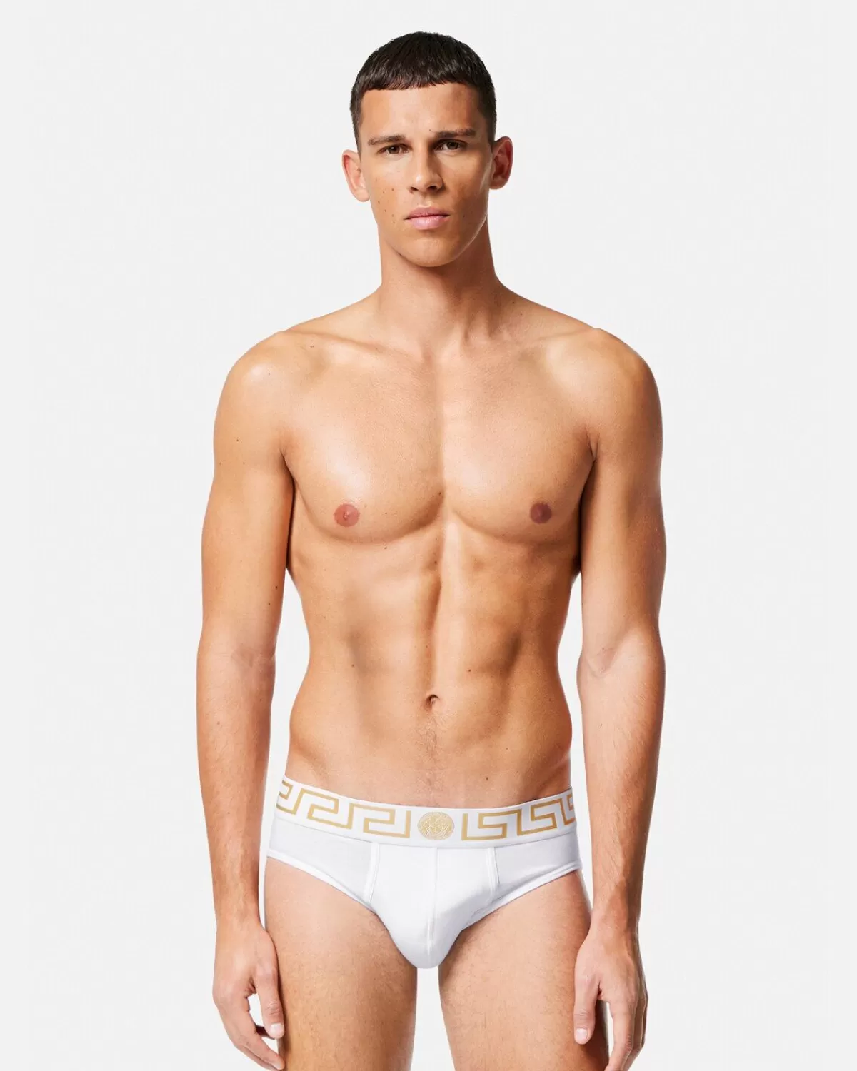 Homme Versace Slip A Bordure Greca