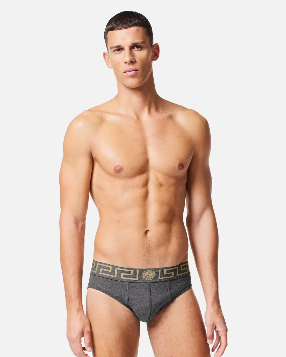 Homme Versace Slip A Bordure Greca