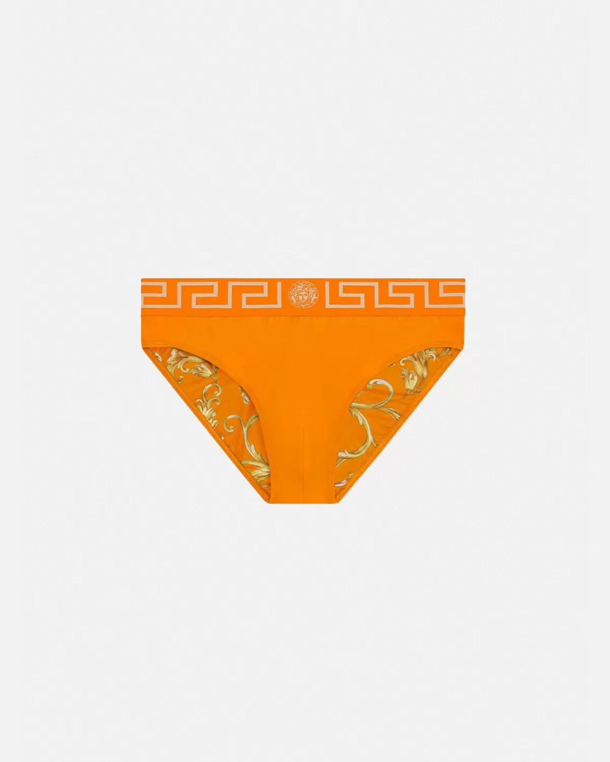 Homme Versace Slip De Bain A Bordure Greca