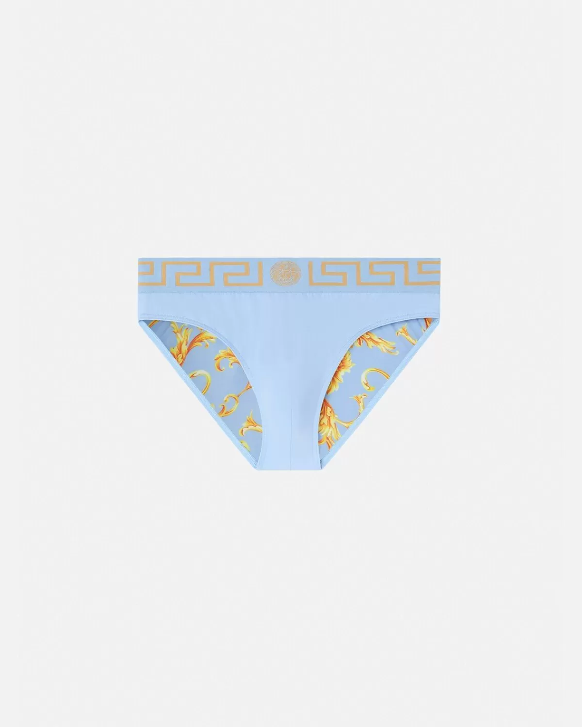 Homme Versace Slip De Bain A Bordure Greca