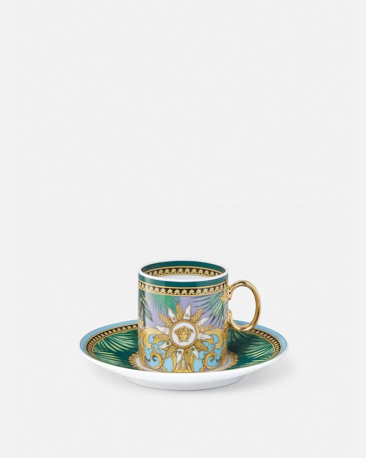 Versace Tasse A Expresso Et Soucoupe Jungle Animalier