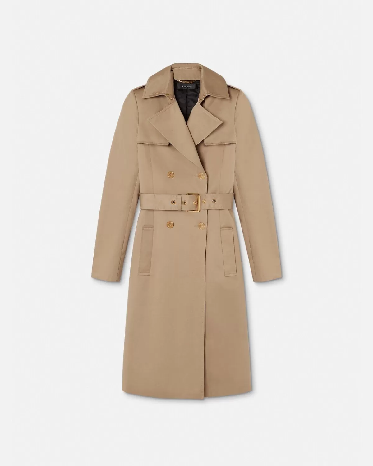 Femme Versace Trench En Gabardine