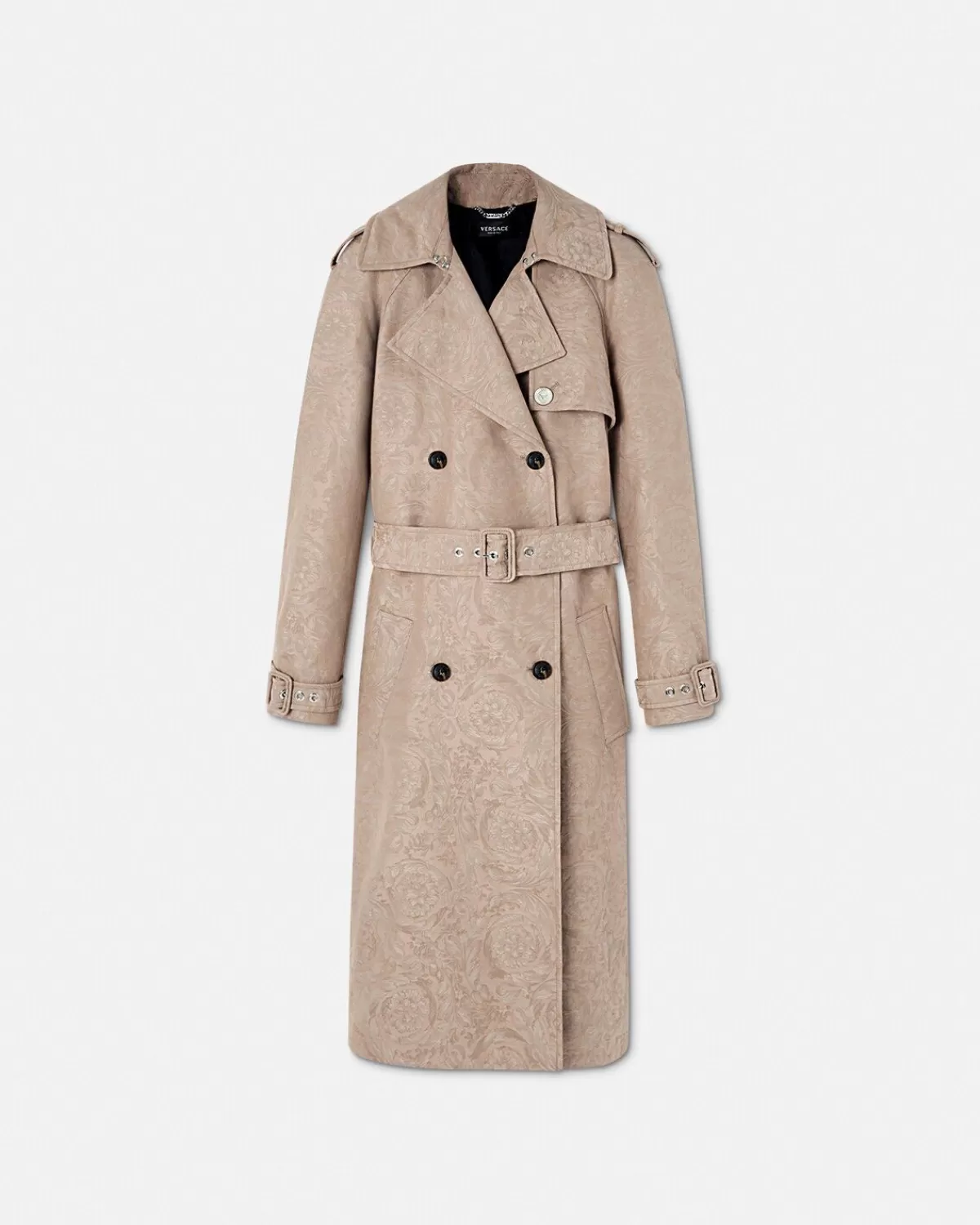 Femme Versace Trench En Jacquard Barocco